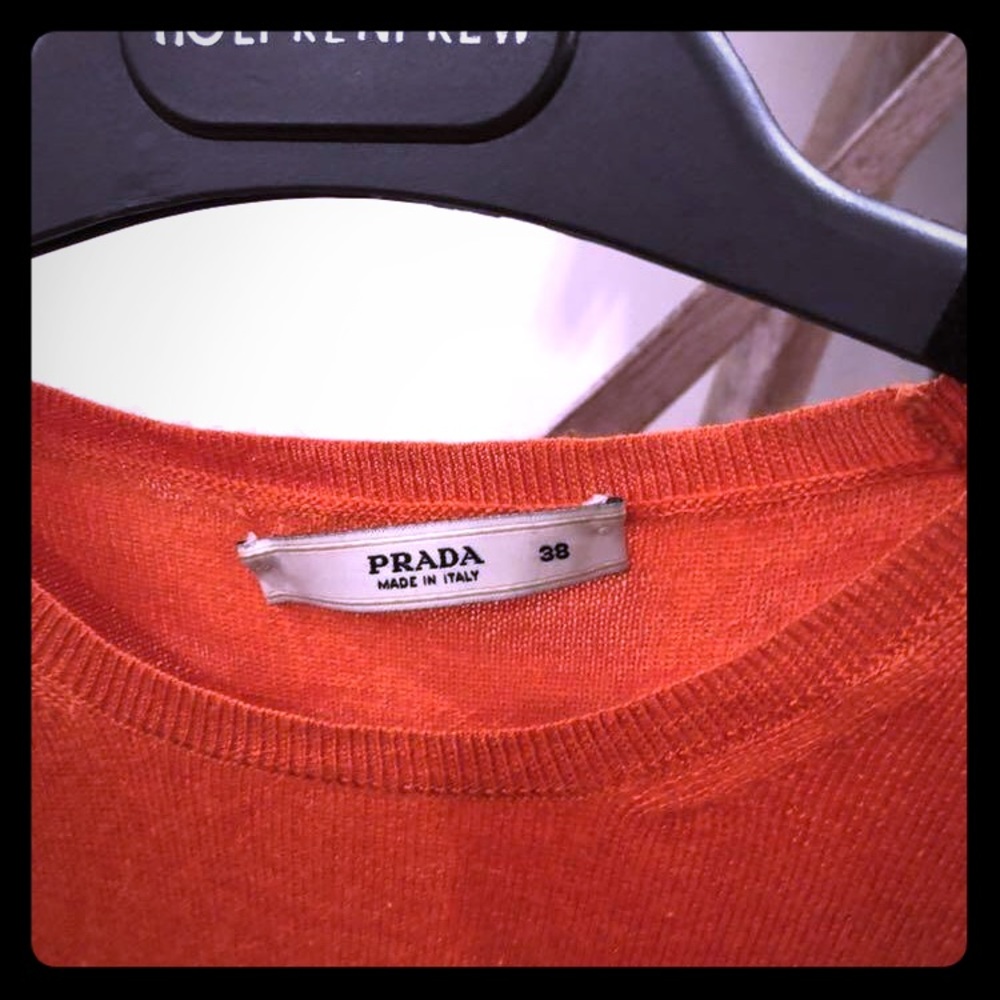 Prada orangey red sweater vest - size small
